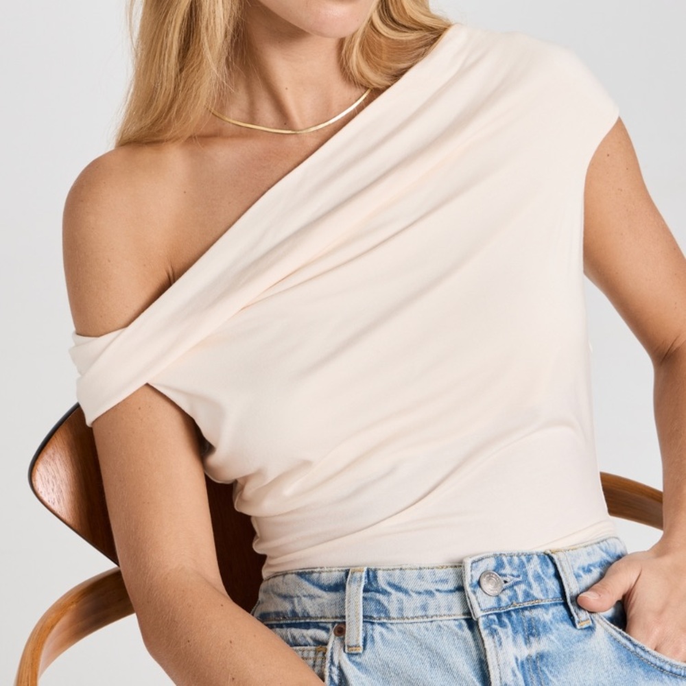 NWT - Reformation Cello Knit Top in Cream size Large